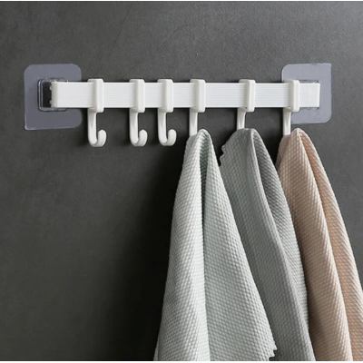 2XMultifunction Kitchen Storage Hook Cupboard 6 Hook Home Organizer Storage Rack